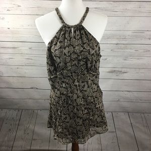 NWT MICHAEL KORS Snakeskin Print Sleeveless Top